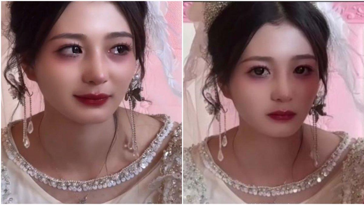 Wajah sendu pengantin wanita di hari pernikahannya