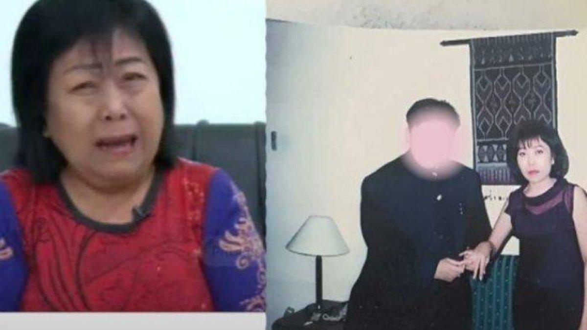 Wanita bernama Ida Susanti menangis menceritakan kisah cintanya