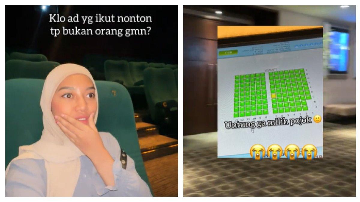 Wanita ini terkejut nonton film horor sendirian di bioskop, brasa sewa satu gedung