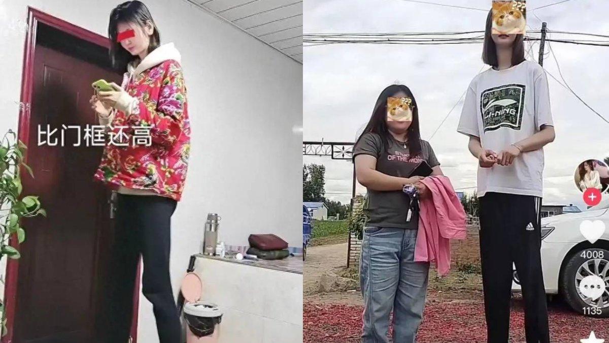 Wanita dengan tinggi badan 2,26 m.