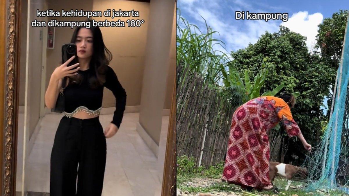 Wanita ini ungkap perbedaan penampilannya saat merantau di Jakarta dan mudik ke Jambi