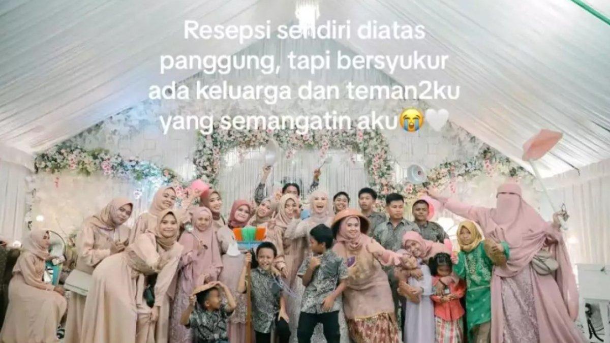 Wanita jalani resepsi sendiri, pengantin pria masuk penjara jelang akad.