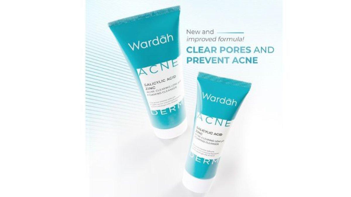 SABUN MUKA INDOMARET - Foto produk Wardah Acnederm Salicylic Acid Zinc Acne Clearing Low pH Foaming Cleanser, diolah dari lazada, Kamis (10/4/2025). Berikut rekomendasi sabun muka Indomaret untuk kulit berjerawat, ada kandungan salicylic acidnya.