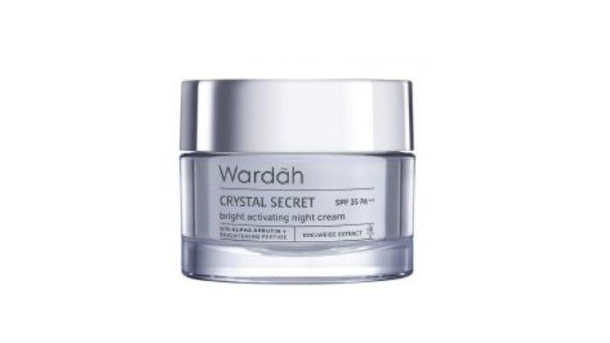 SKINCARE PENGHILANG FLEK - Foto Wardah Crystal Secret Bright Activating Night Cream hasil olah dari website wardahbeauty.com, Rabu (5/2/2025). Wardah Crystal Secret Bright Activating Night Cream ini bisa menghilangkan flek hitam di wajah dan mencerahkan kulit.