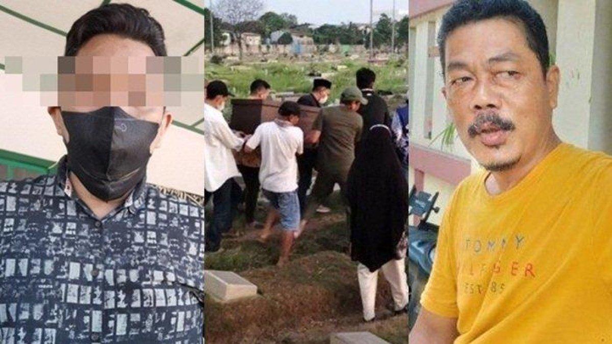 Warga (kanan) mengungkap kejanggalan sebelum Hamka (kiri ditemukan tewas membusuk di dalam rumahnya di Koja, Jakarta Utara.
