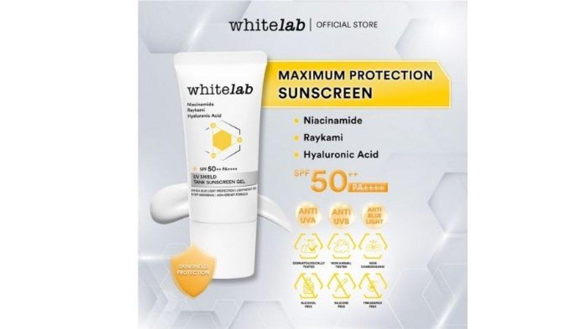 SUNSCREEN DENGAN NIACINAMIDE - Foto produk Whitelab UV Shield Tank Sunscreen Gel SPF 50++ PA++++ diolah dari situs whitelab.co.id, Jumat (14/2/2025). Berikut rekomendasi sunscreen dengan kandungan niacinamide yang bisa mencerahkan kulit.