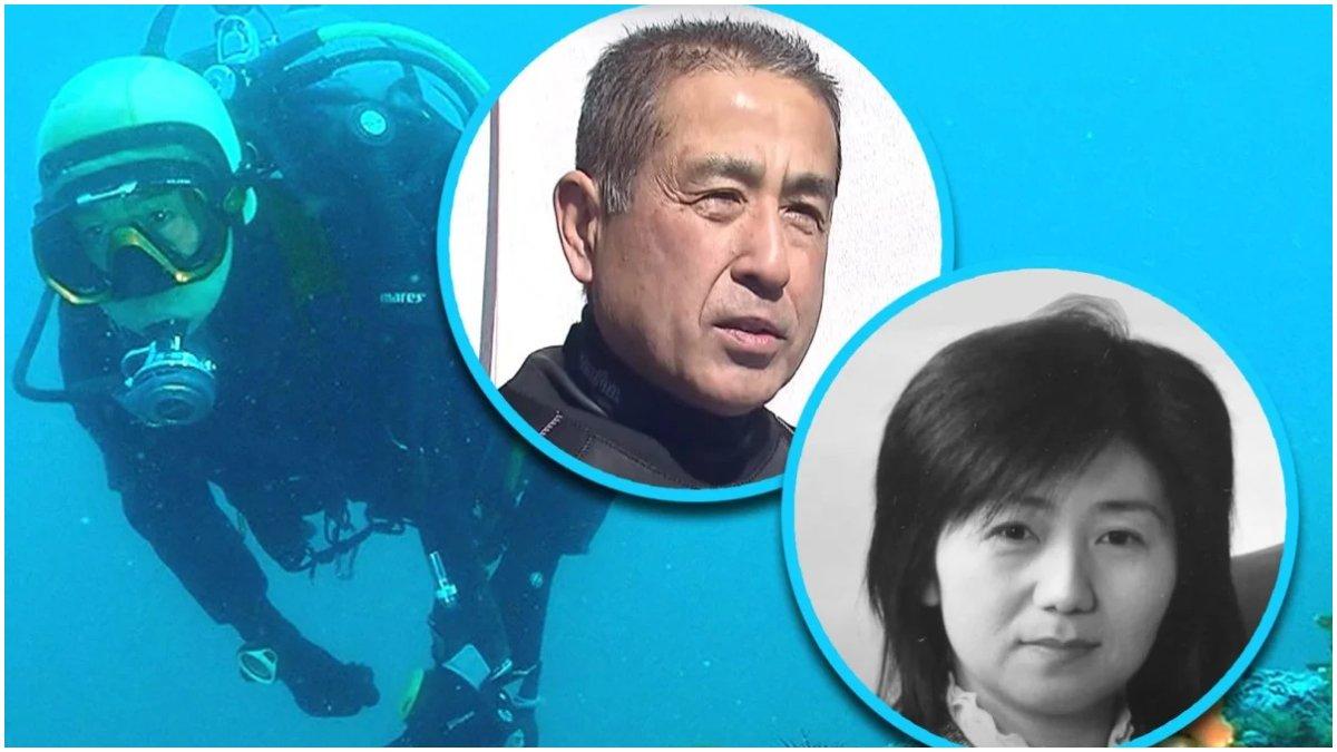 Yasuo selama 10 tahun ini telah menyelam ke laut lebih dari 650 kali di lokasi hilangnya sang istrinya, Yuko.