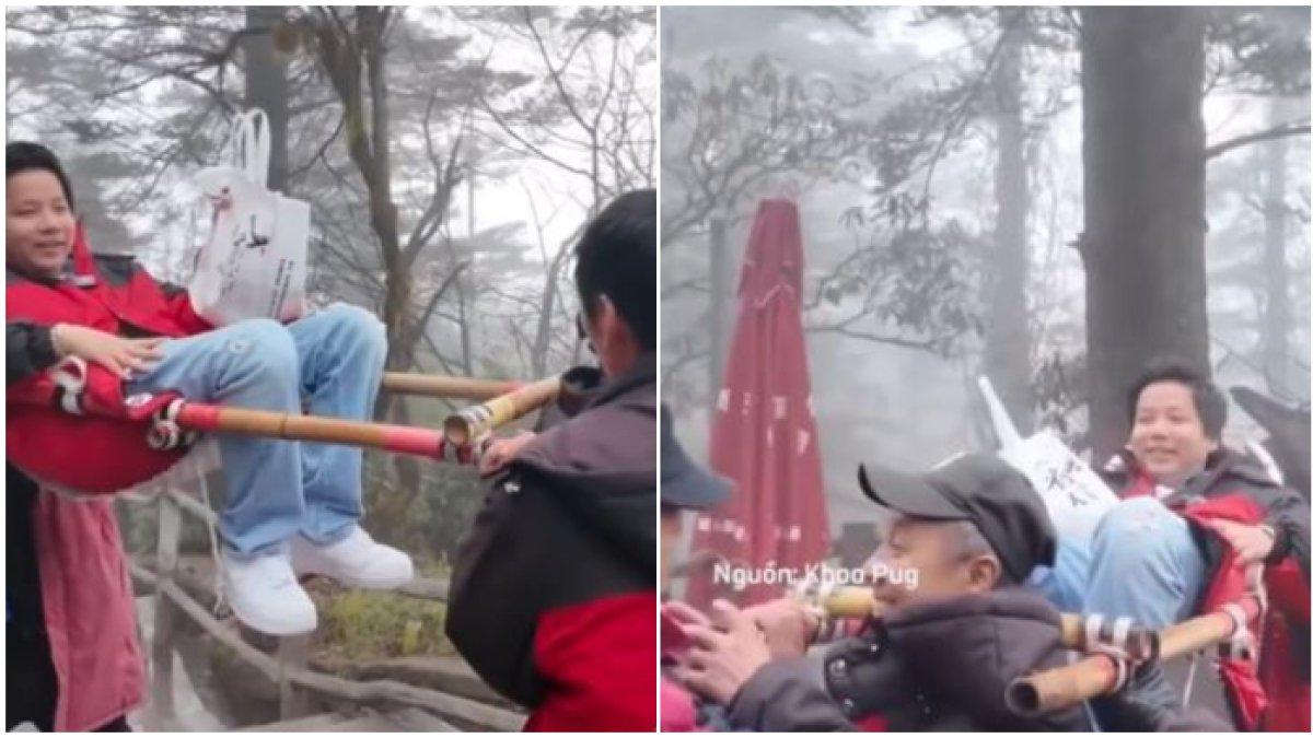YouTuber Khoa Pug bayar orang demi digendong saat naik gunung (3)
