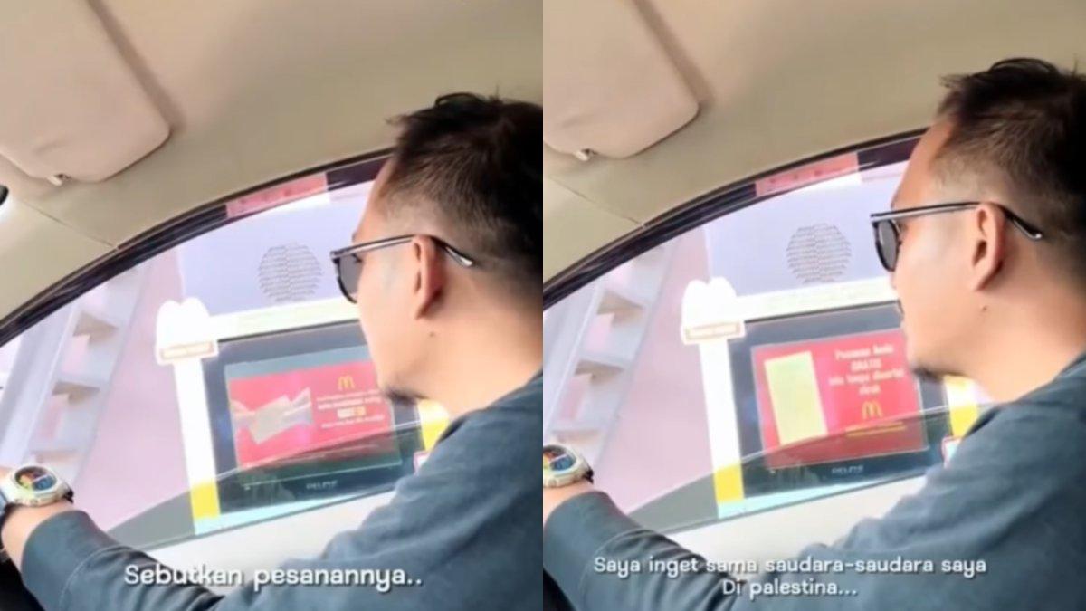 Viral aksi seorang pria batal beli makanan di McD demi dukung Palestina namun berakhir dihujat.