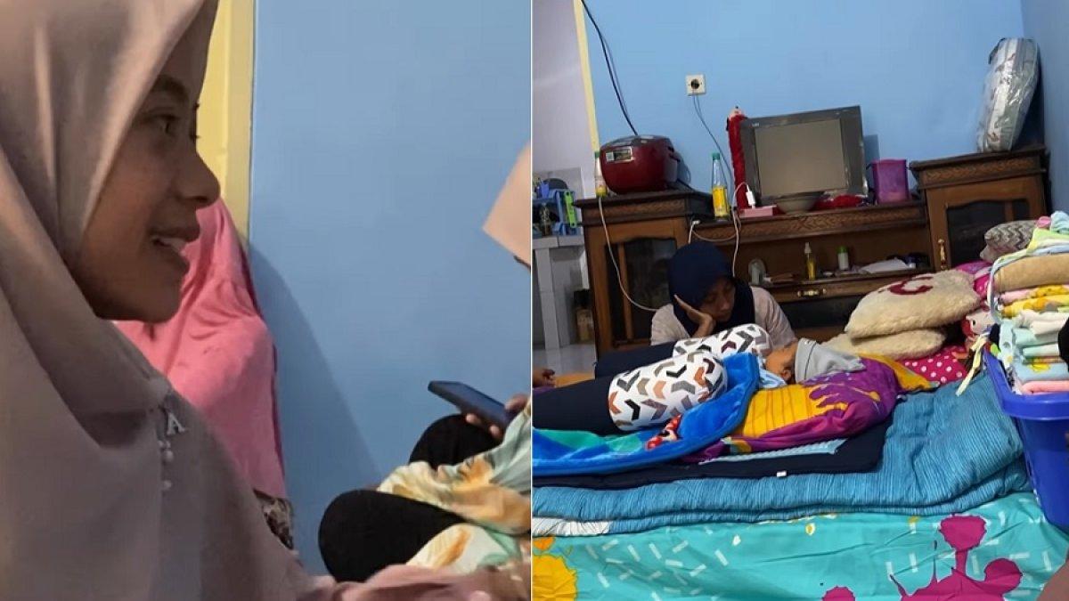 Ana Amalia menjenguk cucu dari anak sang suami