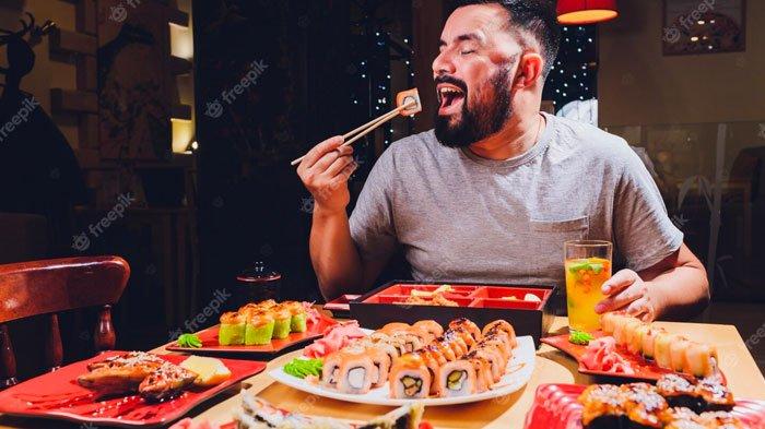 Ilustrasi mukbang