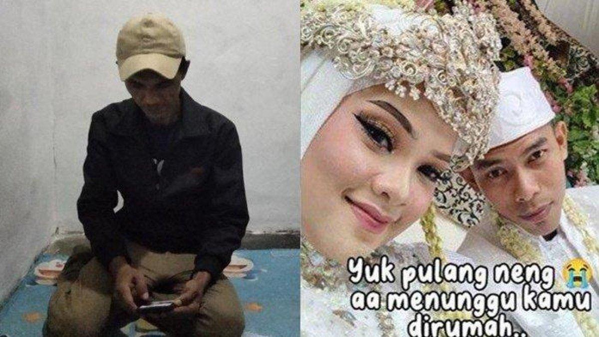Yudi Suhendar (kiri) orang tua Anggi Anggraeni pengantin baru yang hilang di Desa Mekarsari, Kecamatan Rabcabungur, Kabupaten Bogor, Selasa (4/7/2023) dan anggi pengantin baru yang hilang sehari setelah menikah