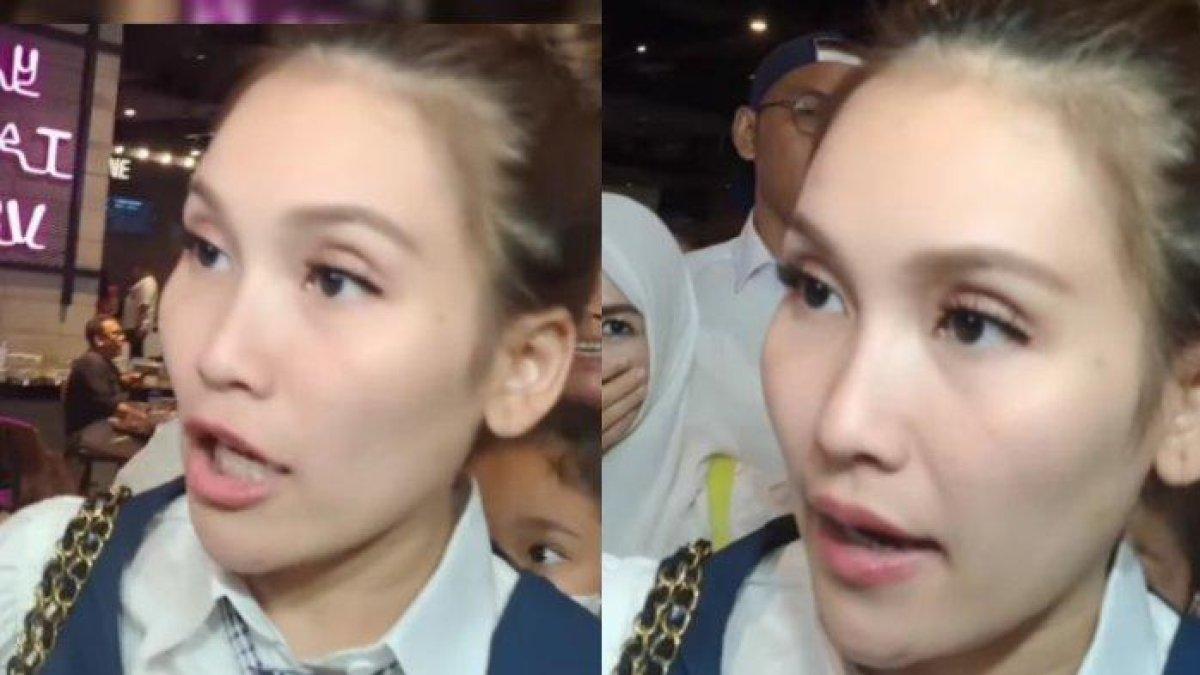 Ayu Ting Ting menunjukkan sikap geram saat nama Enji Baskoro disebut depan Bilqis