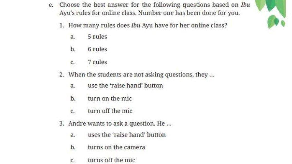 ILUSTRASI KUNCI JAWABAN: Buku Bahasa Inggris kelas 7 halaman 175 Kurikulum Merdeka