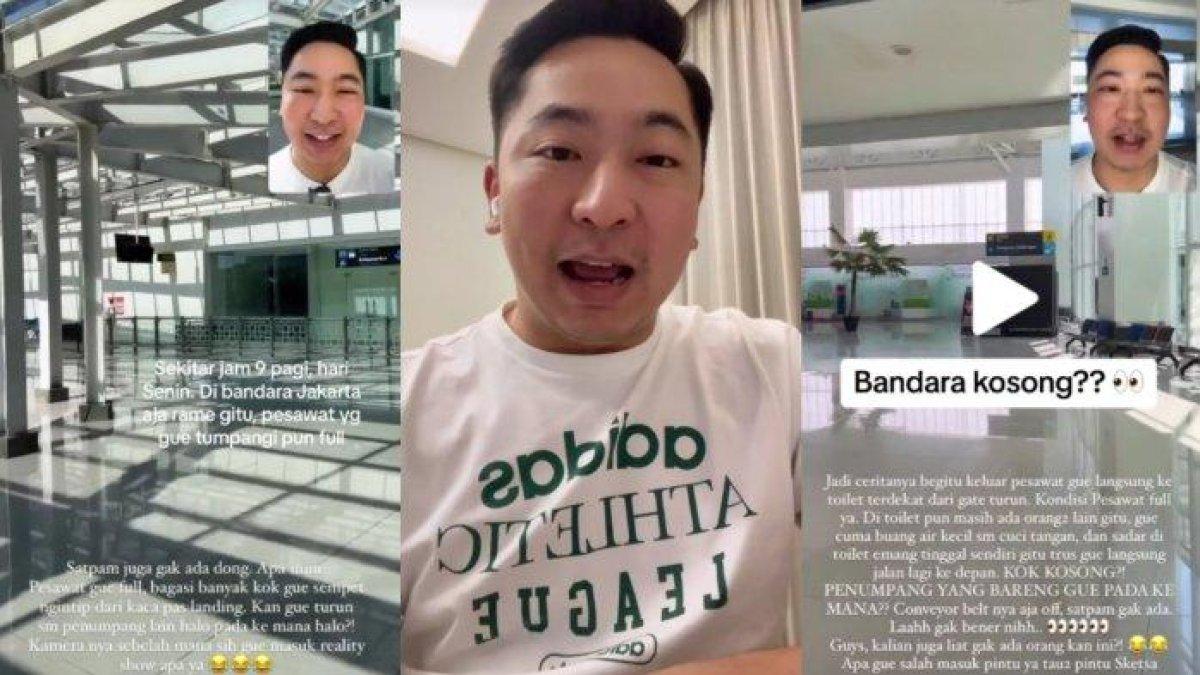 Video viral pria ungkap pengalaman horor turun pesawat tetiba bandara kosong