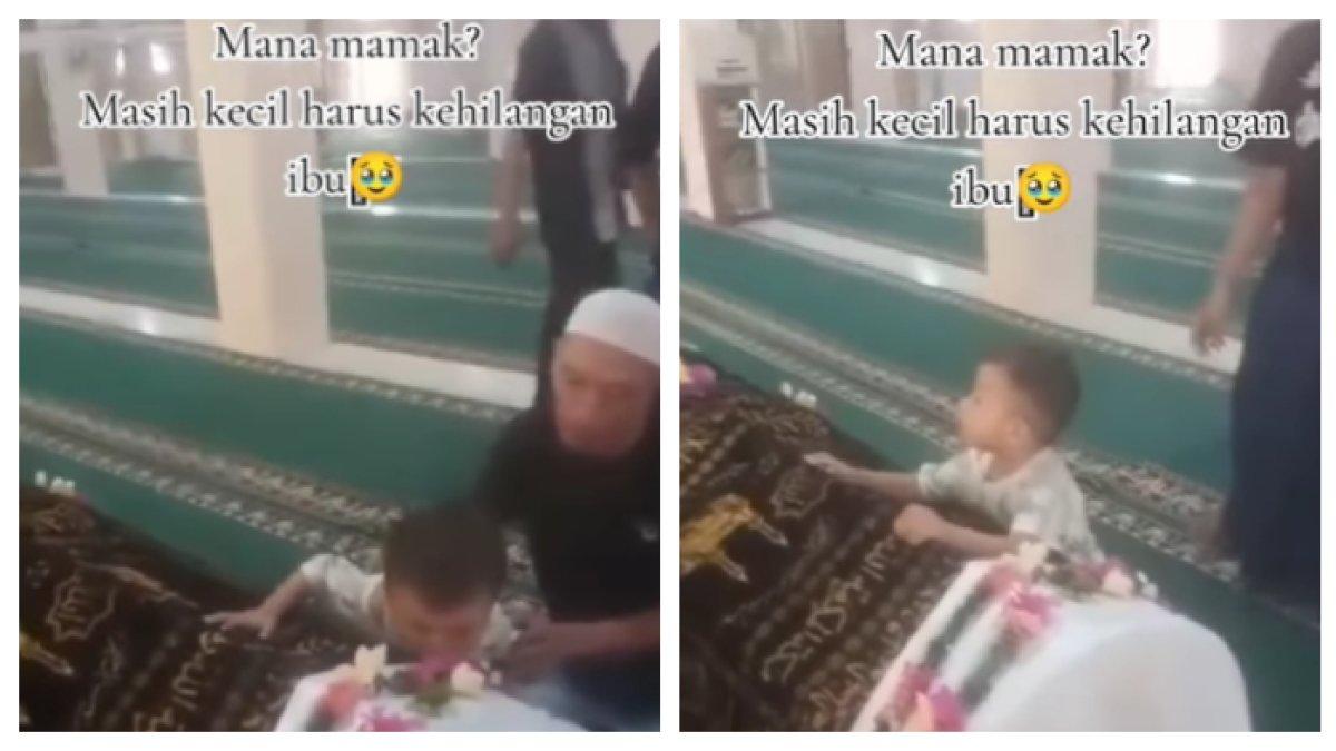 Viral sebuah video yang memperlihatkan seorang anak kecil yang terus-terusan mencari mamanya.