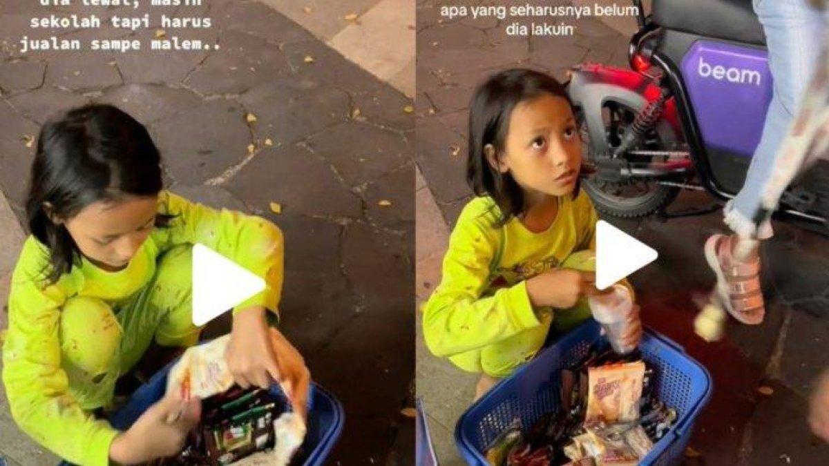 Bocah perempuan cantik jualan kopi keliling malam-malam