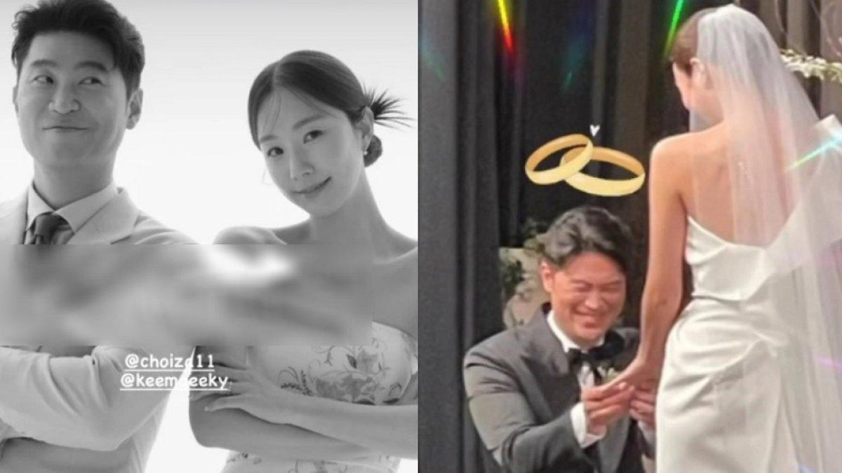 Choiza dan istrinya ketika menikah