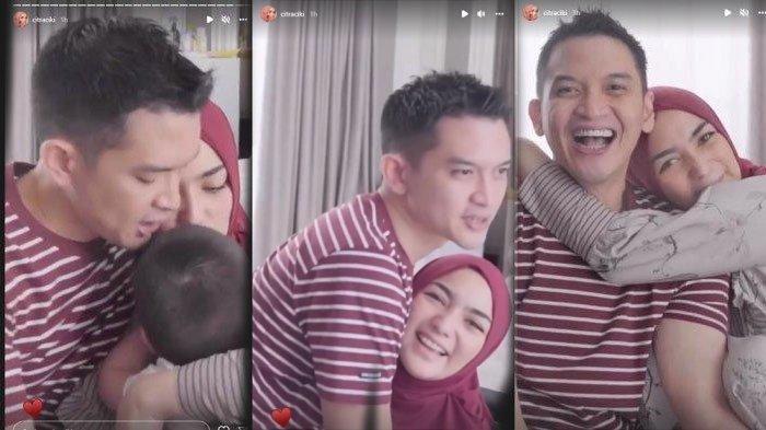 Citra Kirana mengunggah momen mesra bersama Rezky Aditya dan sang anak, Rabu (25/5/2022) dini hari.