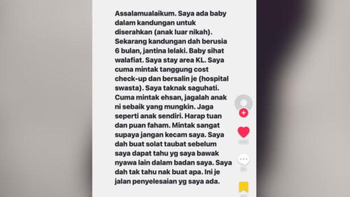 curahan hati seorang wanita asal Malaysia, hamil di luar nikah