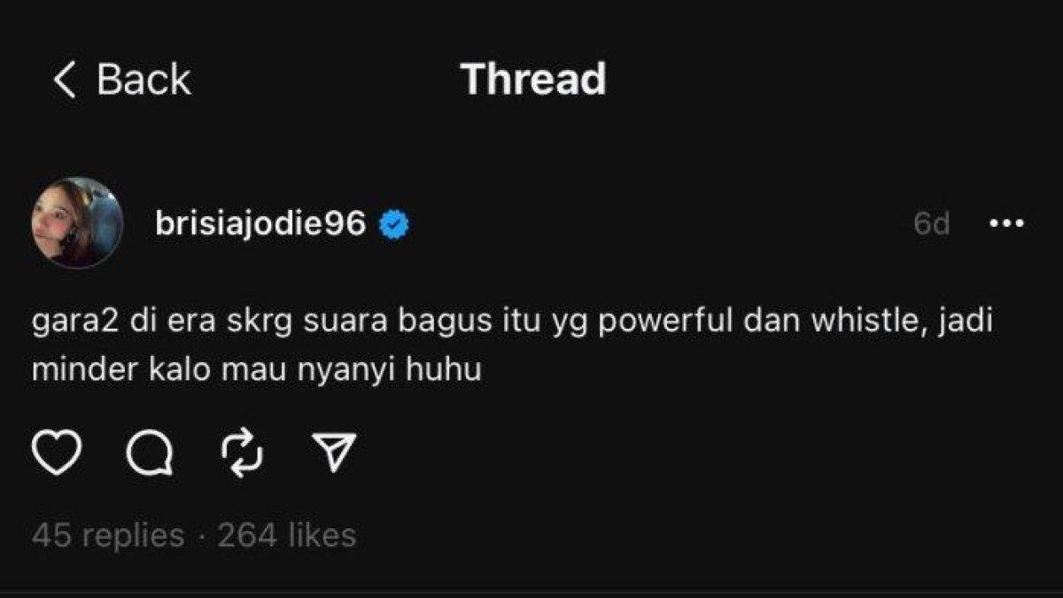 Curhat Brisia Jodi yang kini minder