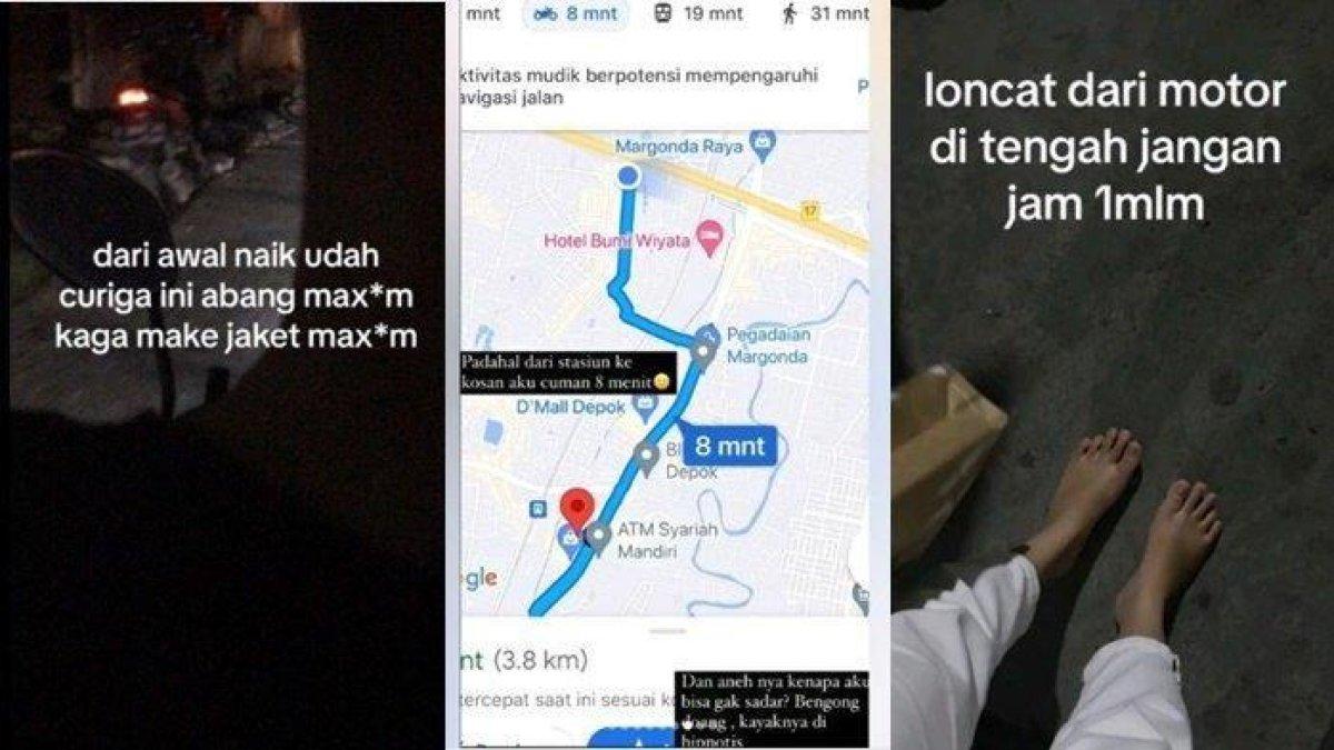 Curhat wanita hampir diculik oleh driver ojol (TikTok)