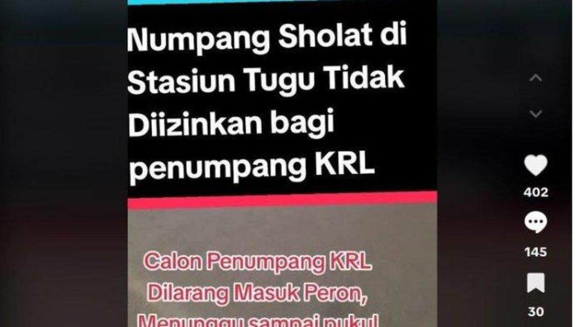 curhatan penumpang KRL di Stasiun Tugu Yogyakarta yang ingin salat ke musala