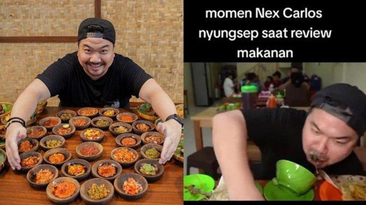 detik-detik Nex Carlos nyungsep saat makan soto menjadi viral di sosial media. Kursi yang ia duduki patah dan membuatnya terjatuh