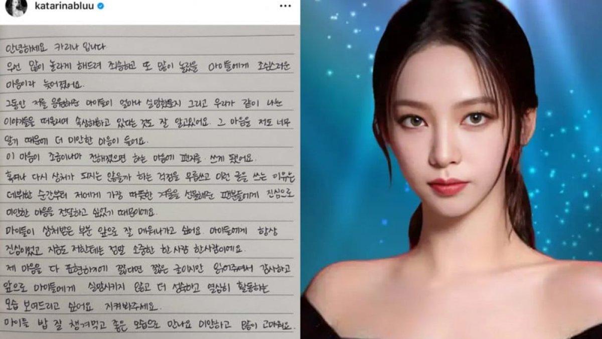 Setelah dikabarkan pacaran dengan Lee Jae Wook, kini Karina aespa tulis permintaan maaf ke fans.