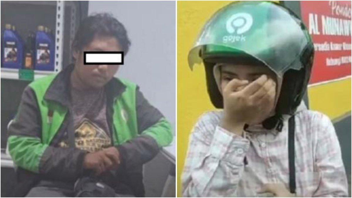 Mahasiswi di Gowa Sulawesi Selatan nangis dipukul driver ojek online karena salah titik jemput.