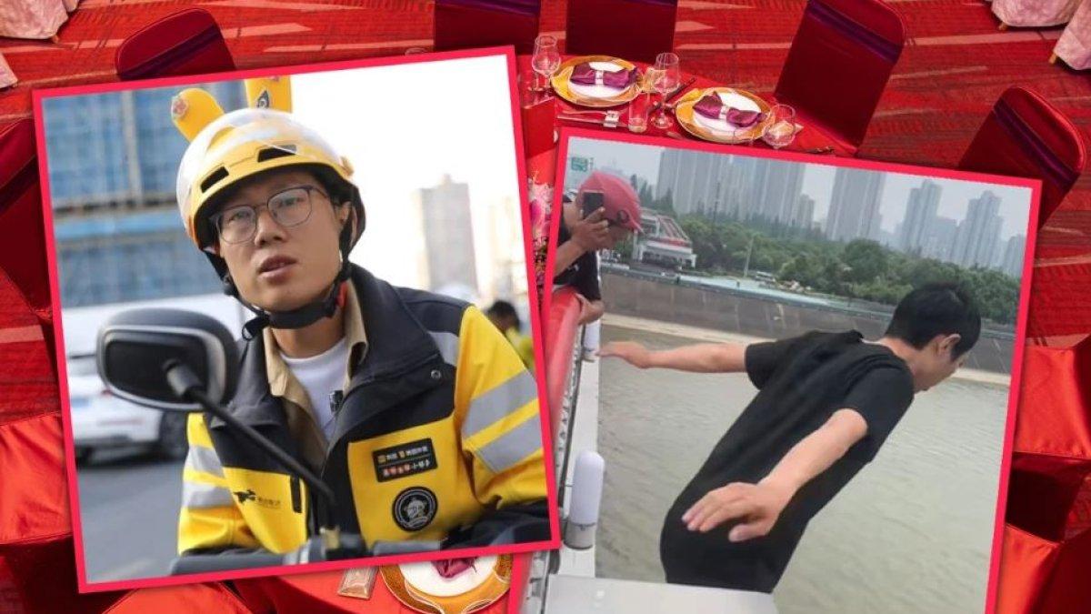 Kabar terbaru driver pengantar barang lompat dari jembatan tinggi demi selamatkan seorang wanita.