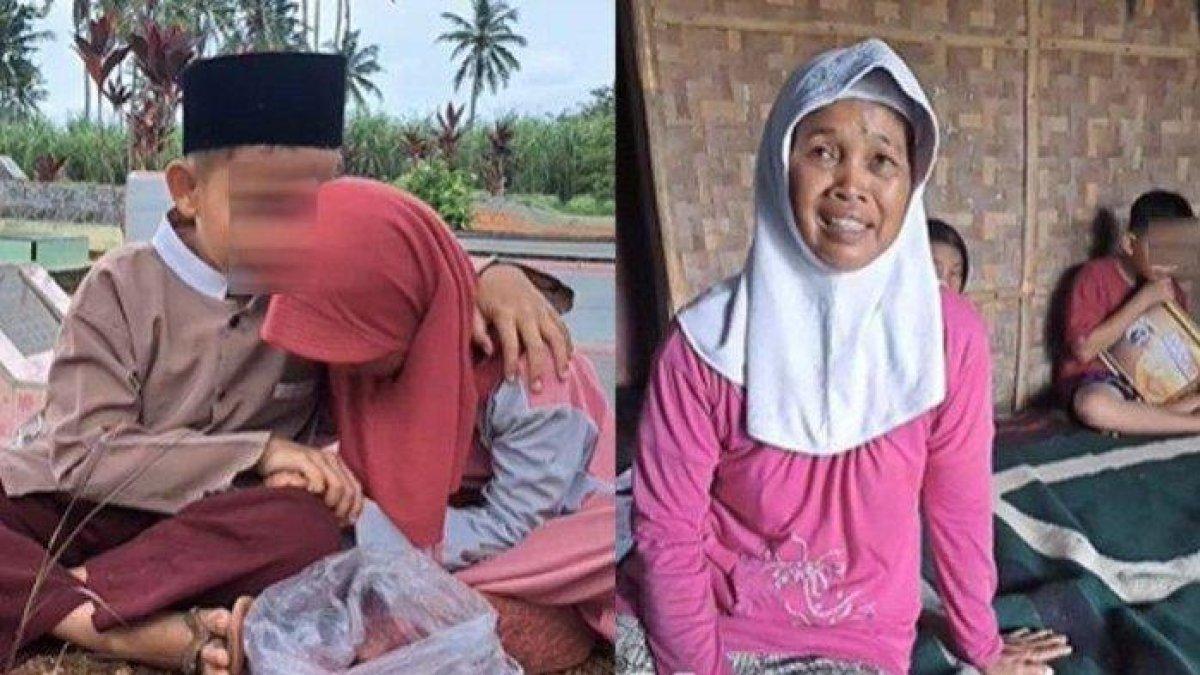 Dua anak Rangga dirawat oleh neneknya, Sulastri