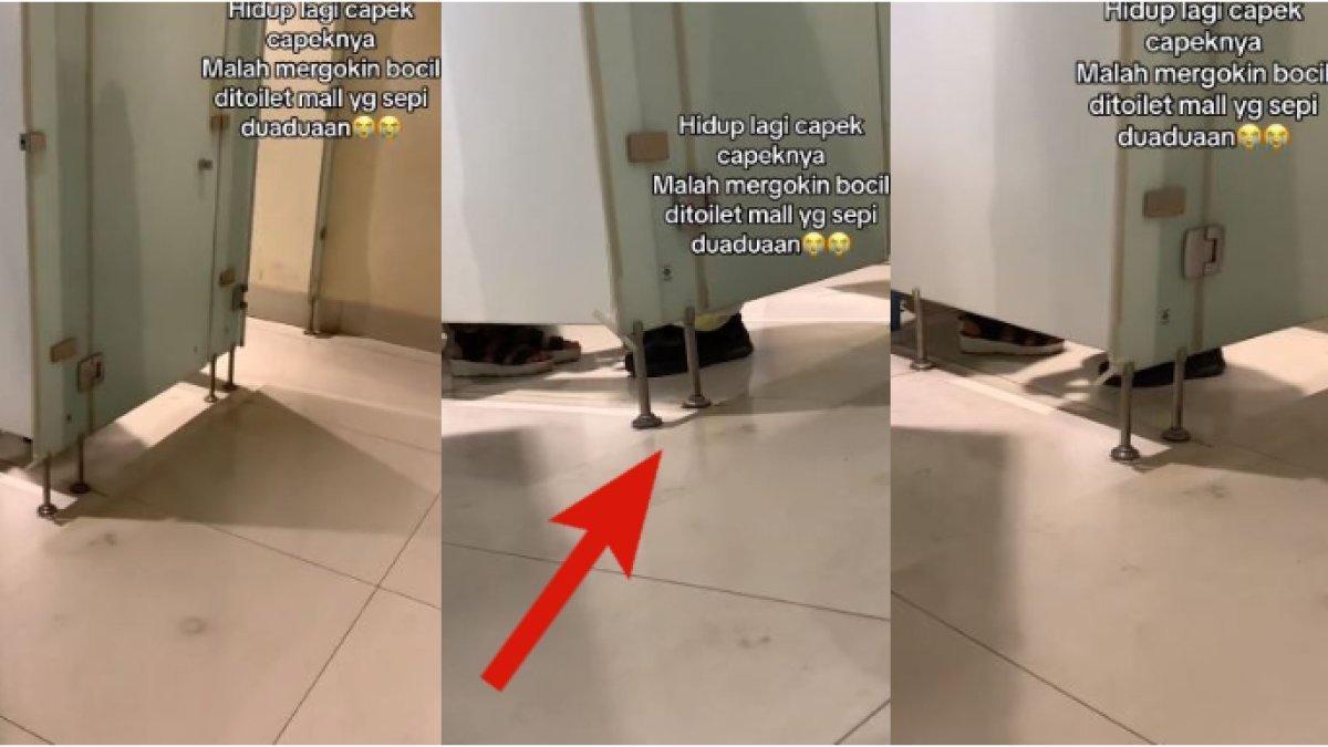 Dua sejoli kepergok mesum di toilet mall