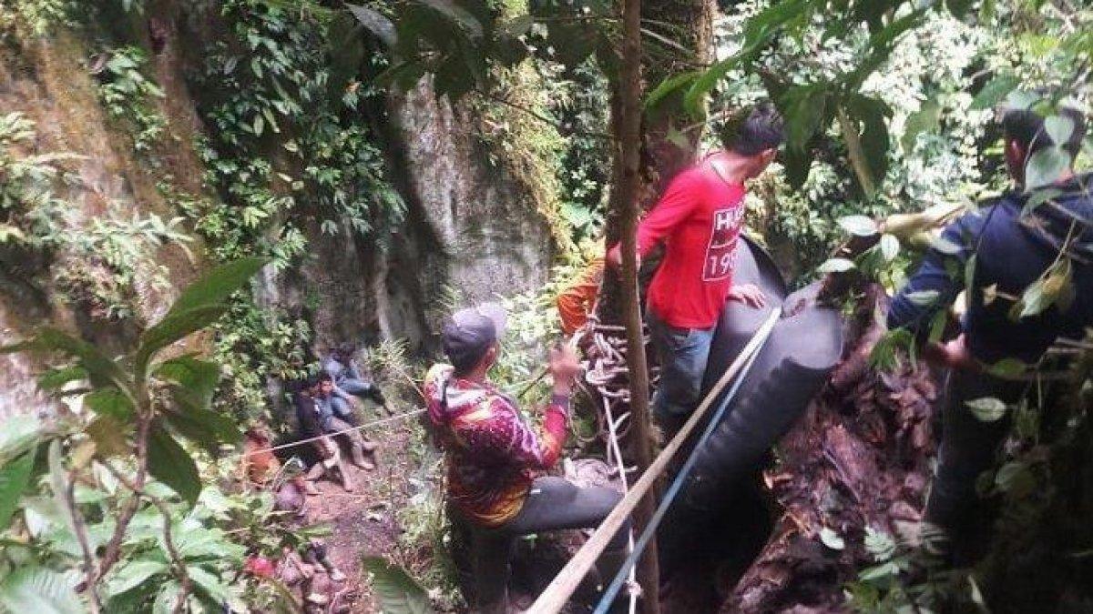 Dul Kosim alias DK (38), terduga pelaku kasus narkoba ditemukan tewas di dasar jurang