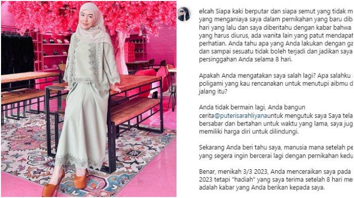 Elcah luapkan kemarahannya pada sang suami yang baru dinikahinya 8 hari