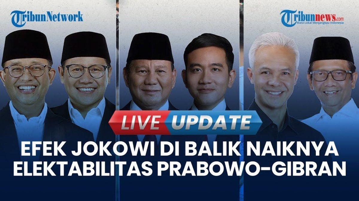 Terjawab, penyebab elektabilitas Prabowo Subianto dan Anies Baswedan merangkak naik, sedangkan Ganjar Pranowo menurun, Jokowi's Effect