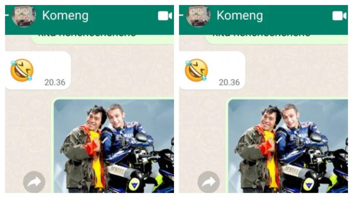 Chat Maman dengan Komeng, fokus ke foto profilnya
