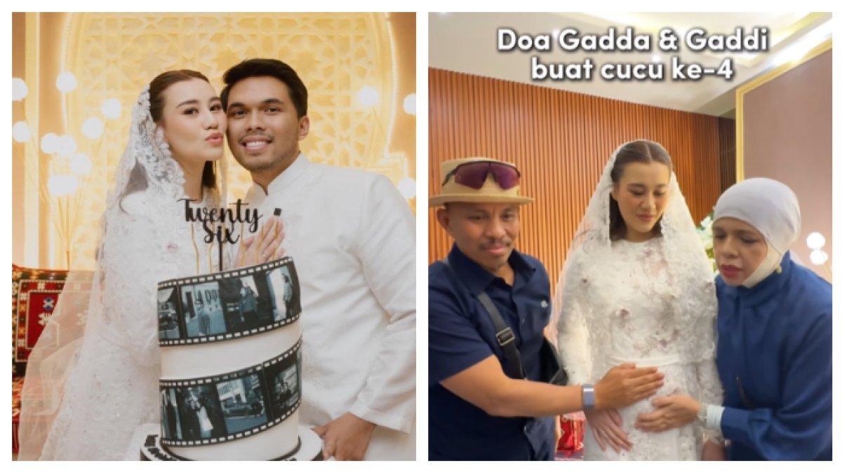 DOA GENI FARUK - Momen Geni Faruk memberikan doa terbaiknya sebagai mertua dan calon nenek untuk anak Thariq Halilintar dan Aaliyah Massaid. Pengajian syukuran 4 bulanan yang terselenggara 29 Januari 2025.