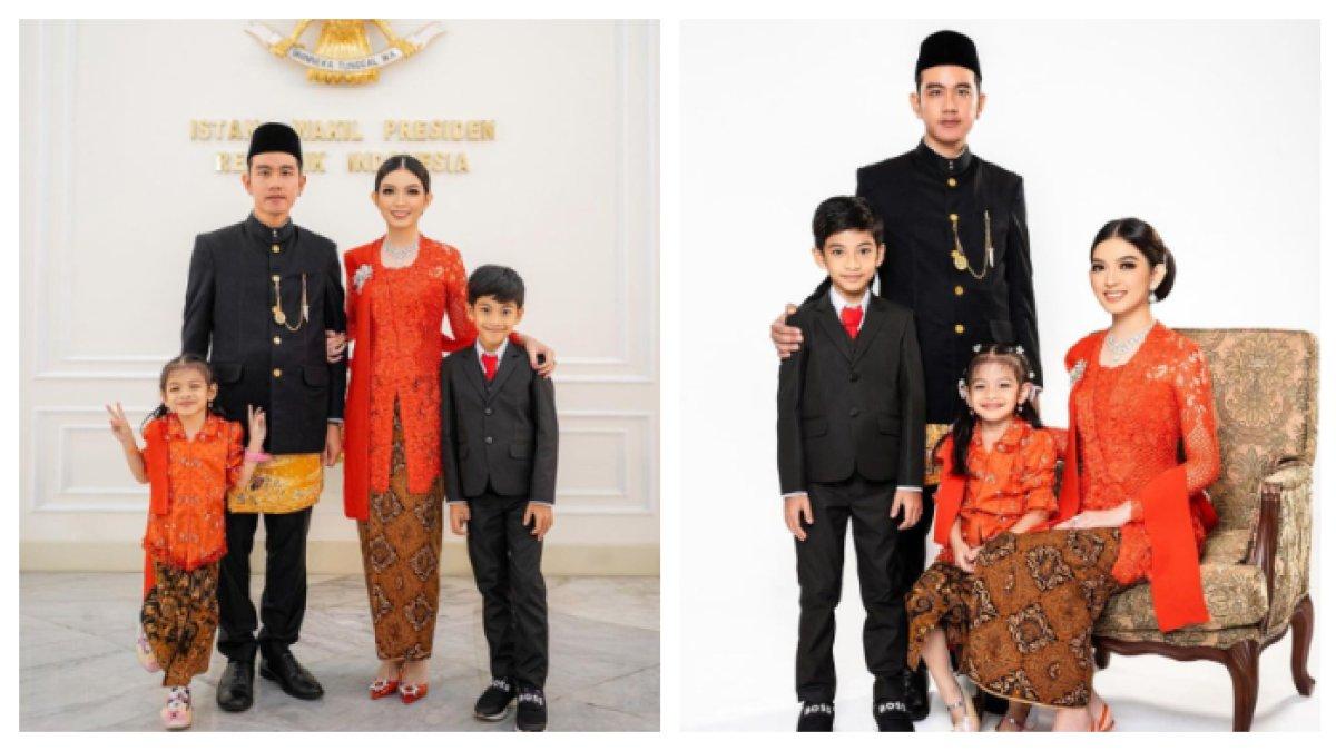 Terdapat Gibran Rakabuming Raka, Selvi Ananda, serta dua anaknya, Jan Ethes dan La Lembah Manah.