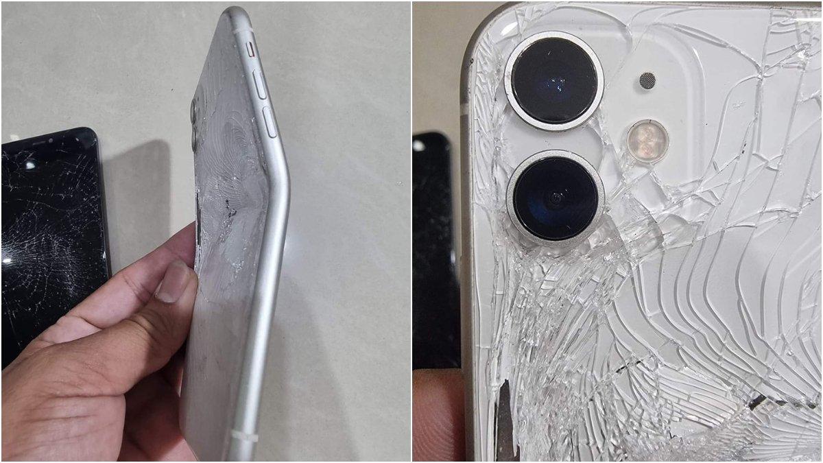 iPhone rusak, wanita bawa ke tempat service.