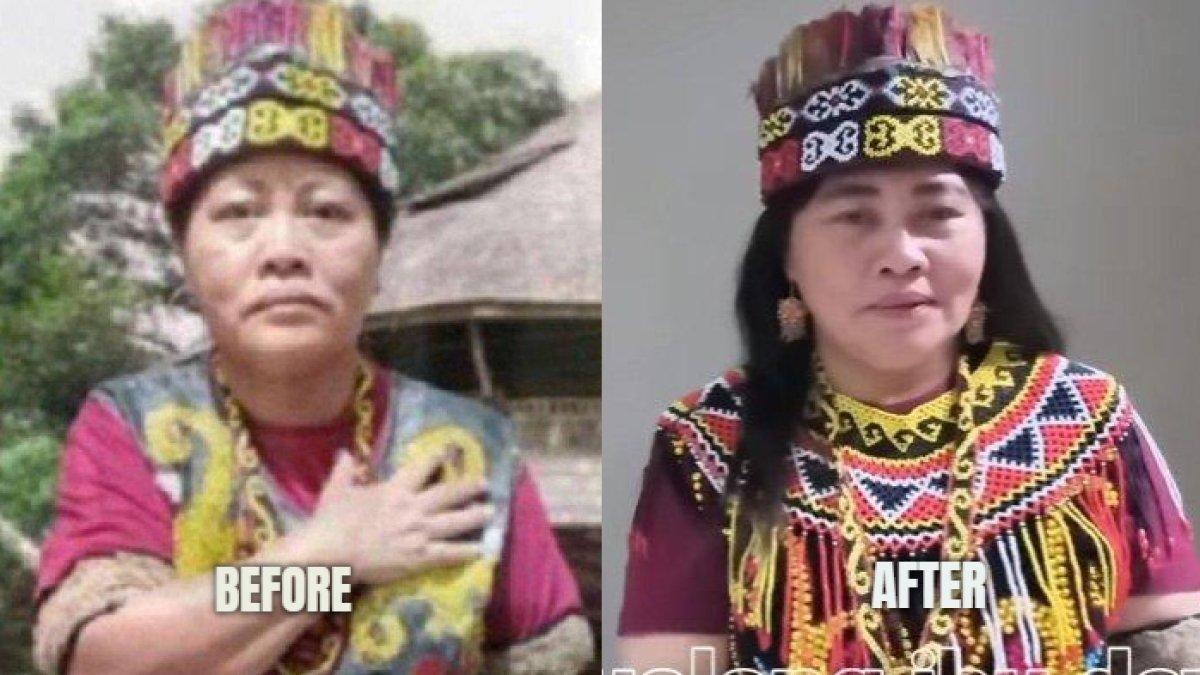 Ida Dayak tampil dengan rambut digerai