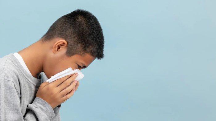 Ilustrasi bocah terkena flu