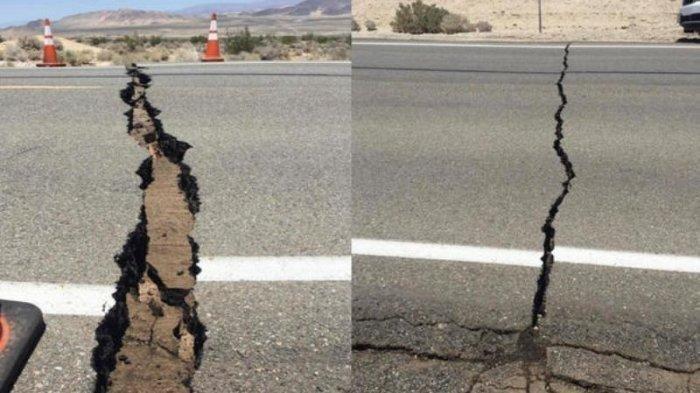 Ilustrasi gempa di darat.