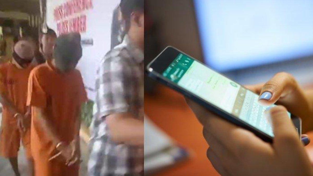 Ilustrasi whatsapp dan pelaku pengeroyokan di Jember