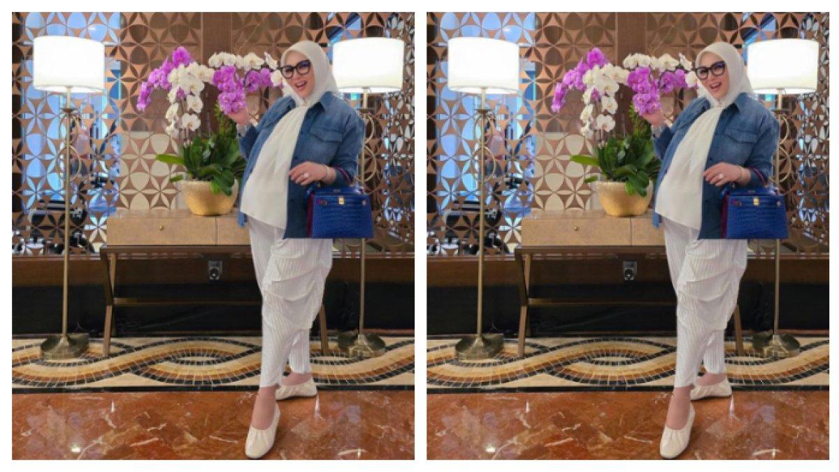 Potret OOTD Syahrini Kala Hamil Besar