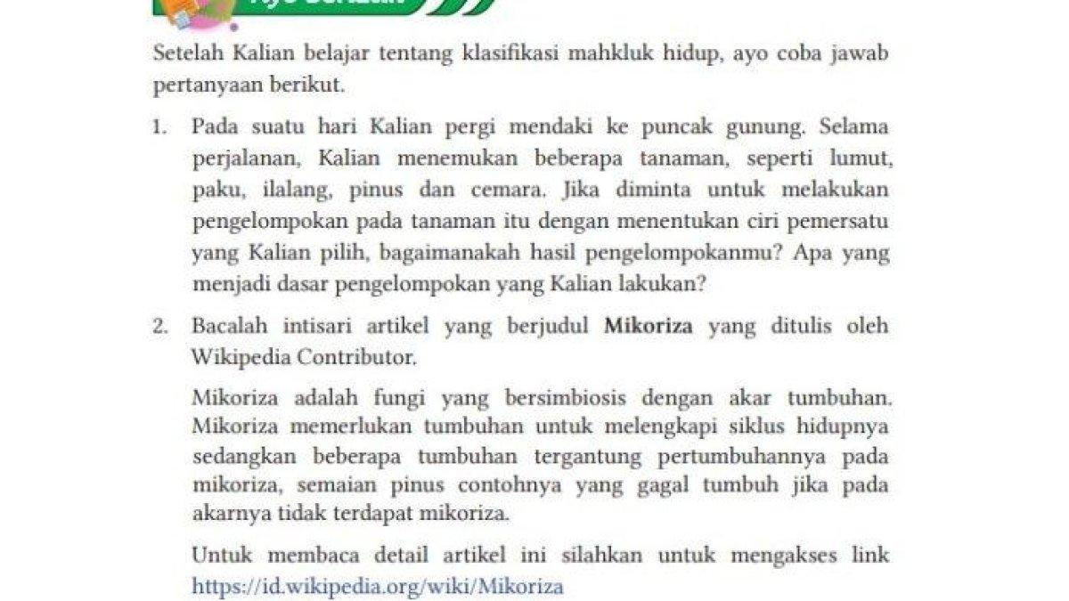 ILUSTRASI KUNCI JAWABAN: IPA Kelas 10 SMA halaman 168 Kurikulum Merdeka