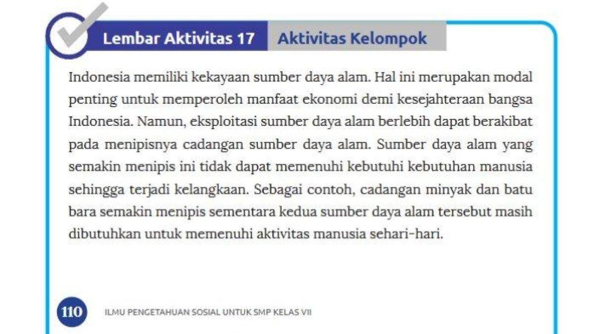 ILUSTRASI KUNCI JAWABAN: Soal dan kunci jawaban IPS Kelas 7 SMP halaman 110 111 Kurikulum Merdeka.