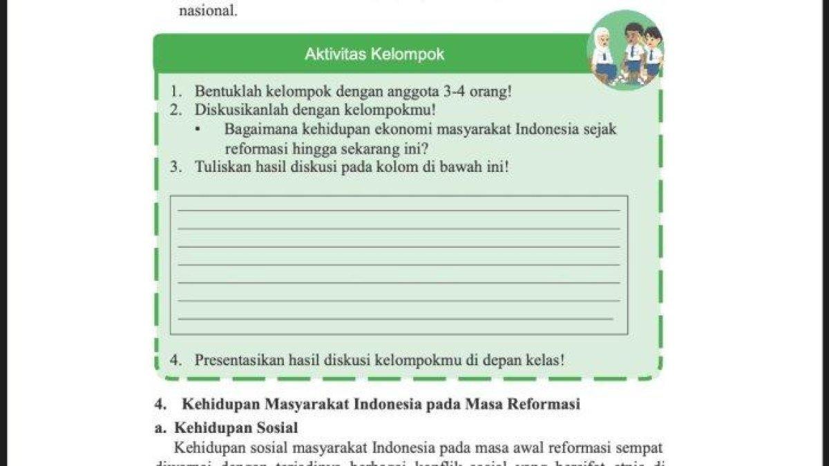 ILUSTRASI KUNCI JAWABAN: Kunci jawaban IPS kelas 9 halaman 278 mengenai kehidupan ekonomi masyarakat Indonesia sejak reformasi hingga sekarang ini.