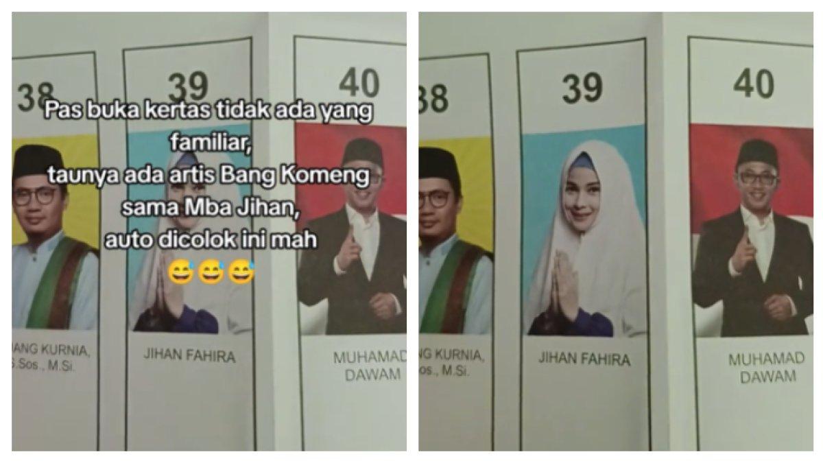 Momen pencoblos syok adanya Jihan Fahira di lembaran Caleg DPD