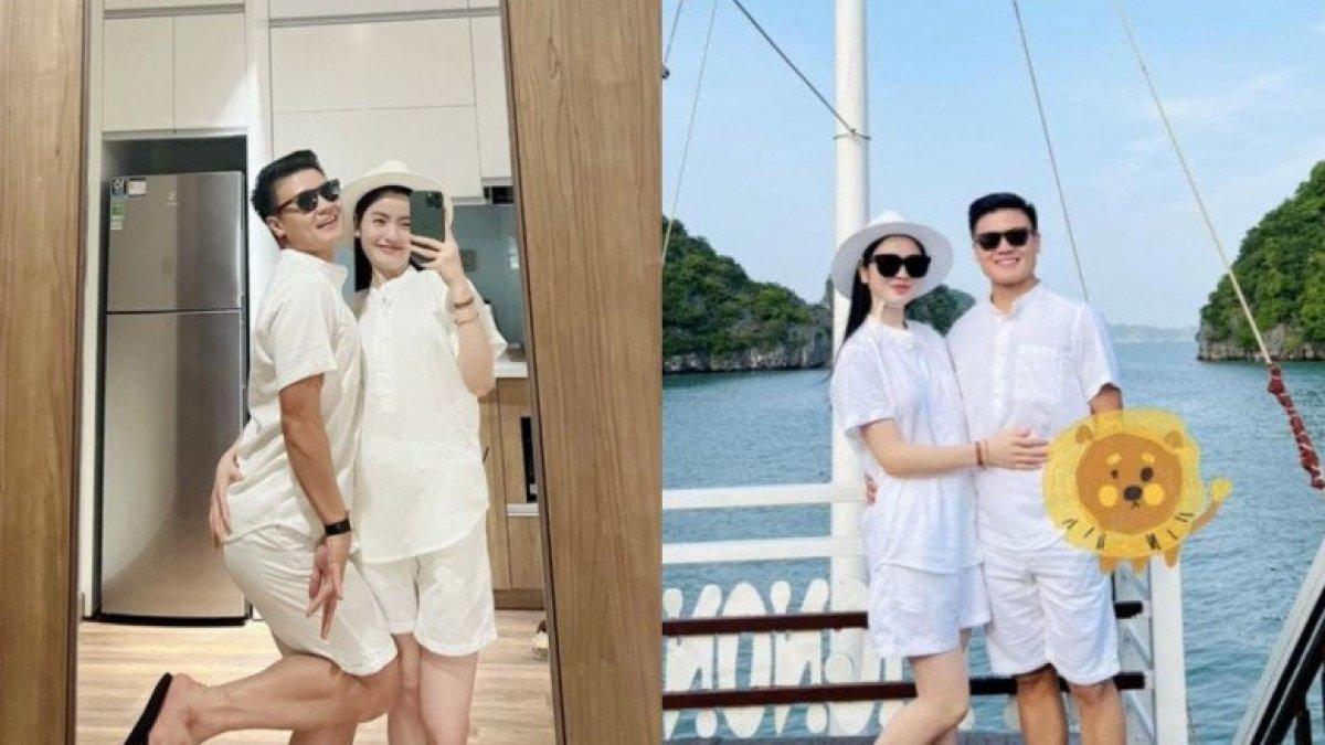 Kemesraan Chu Thanh Huye dan pesepak bola Vietnam Quang Hai